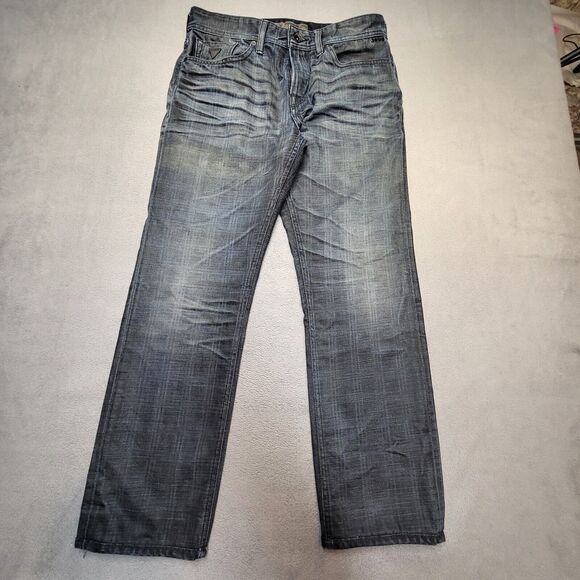 Guess Jeans Mens 31x28 Blue Robertson Slim Tapered Distressed Denim - Picture 1 of 10